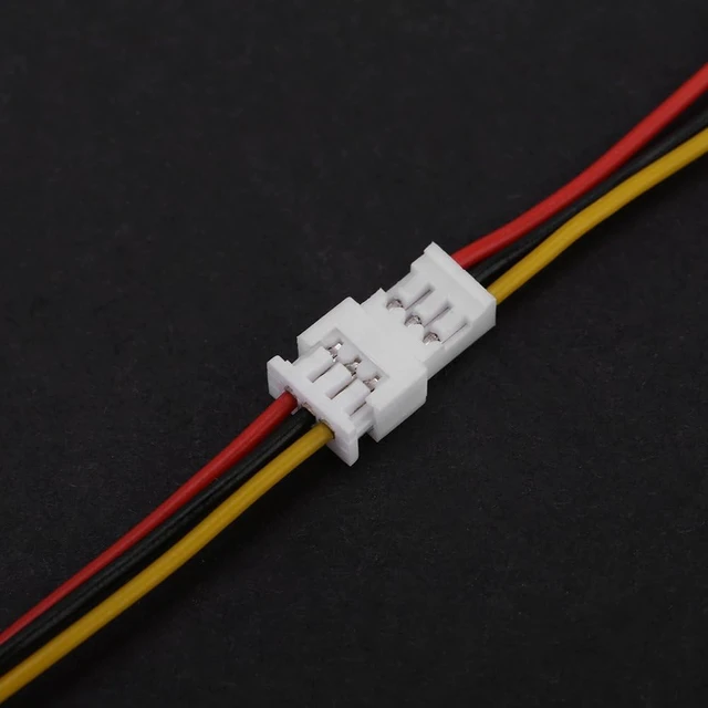Alt view image 3 of 7 - Acogedor 20Pcs JST 1.25mm 3 Pin Connectors Female Male with 100mm Wires