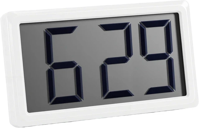 Main image of Gugxiom Small Digital Clock with Magnetic Back, Battery Powered 12 Hour Mini Digital Clock, Desktop or Magnetic Display with Easy to Read LCD Screen (White)