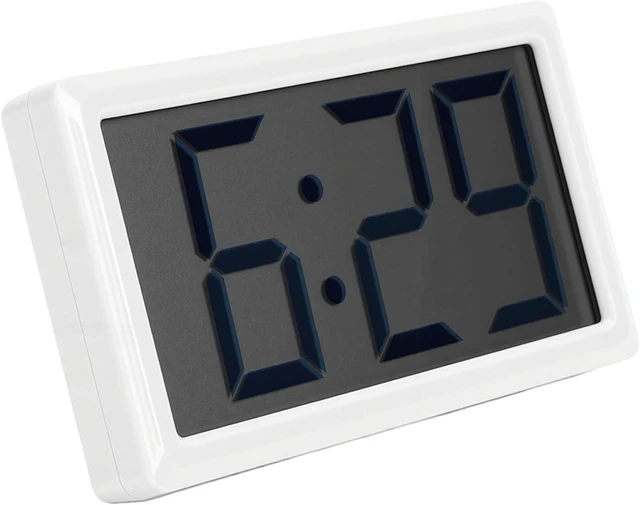 Alt view image 6 of 7 - Gugxiom Small Digital Clock with Magnetic Back, Battery Powered 12 Hour Mini Digital Clock, Desktop or Magnetic Display with Easy to Read LCD Screen (White)