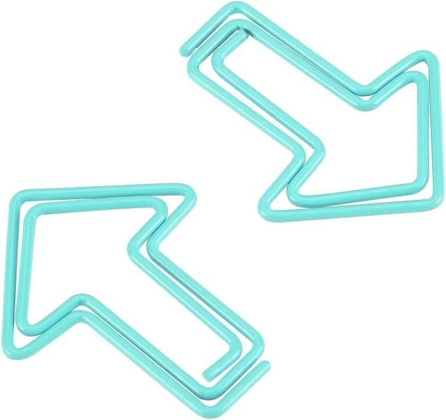 Alt view image 6 of 7 - Arrow Paper Clips, 12Pcs Light Blue Book Clips, Small Cute Novelty Paperclips, Stationery Accessories