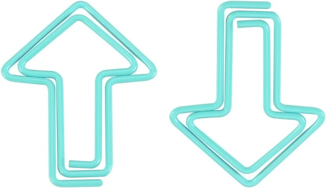 Alt view image 7 of 7 - Arrow Paper Clips, 12Pcs Light Blue Book Clips, Small Cute Novelty Paperclips, Stationery Accessories