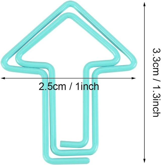 Alt view image 2 of 7 - Arrow Paper Clips, 12Pcs Light Blue Book Clips, Small Cute Novelty Paperclips, Stationery Accessories