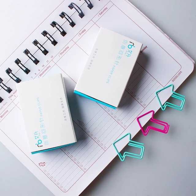 Alt view image 5 of 7 - Arrow Paper Clips, 12Pcs Light Blue Book Clips, Small Cute Novelty Paperclips, Stationery Accessories