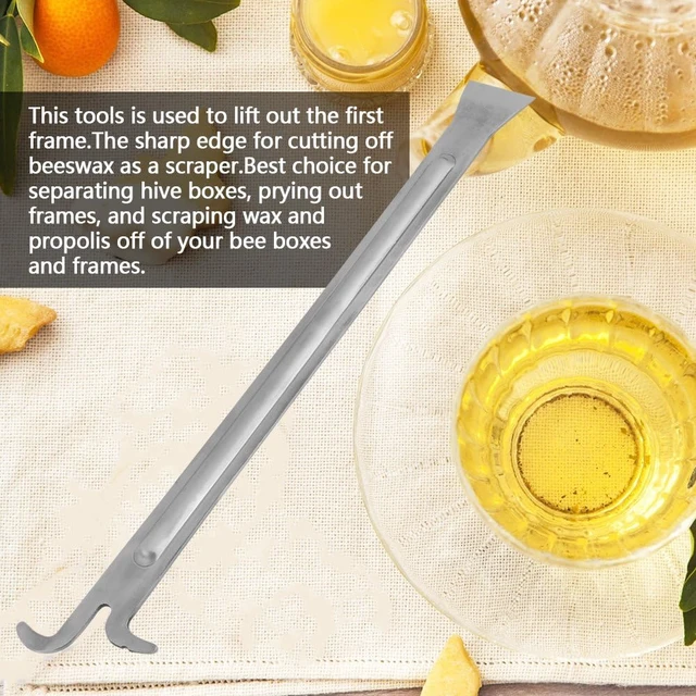 Alt view image 6 of 7 - Hive Scraper Tool, Stainless Steel Extra Long Beehive Cleaning Scraper, Beekeeping Tool, Beekeeping Supplies Beekeeper Equipment Bee Hive Tool