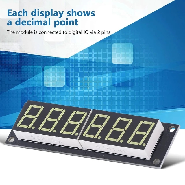 Alt view image 5 of 7 - Acogedor 0.56 inch LED Display Digital Tube 6 Digit Clock Module TM1637