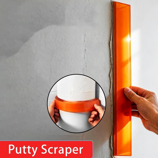 Alt view image 2 of 7 - Gugxiom 2Pcs Arc Shaped Putty Scraper, Bendable TPE Plaster Repair Tool Set, 30cm & 50cm Wall Cutter Filler Applicator for Home Decoration Painting