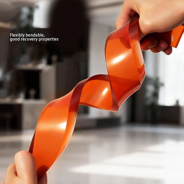 Alt view image 3 of 7 - Gugxiom 2Pcs Arc Shaped Putty Scraper, Bendable TPE Plaster Repair Tool Set, 30cm & 50cm Wall Cutter Filler Applicator for Home Decoration Painting