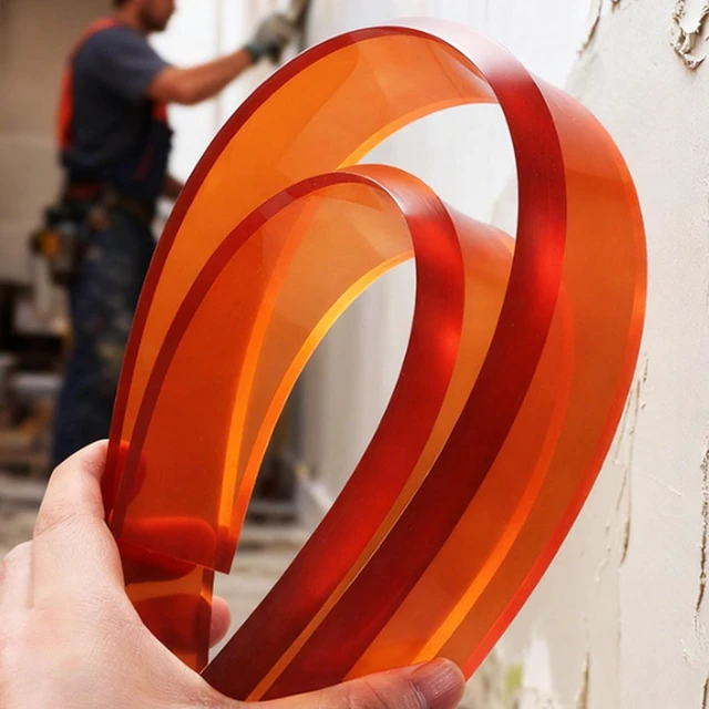 Alt view image 5 of 7 - Gugxiom 2Pcs Arc Shaped Putty Scraper, Bendable TPE Plaster Repair Tool Set, 30cm & 50cm Wall Cutter Filler Applicator for Home Decoration Painting