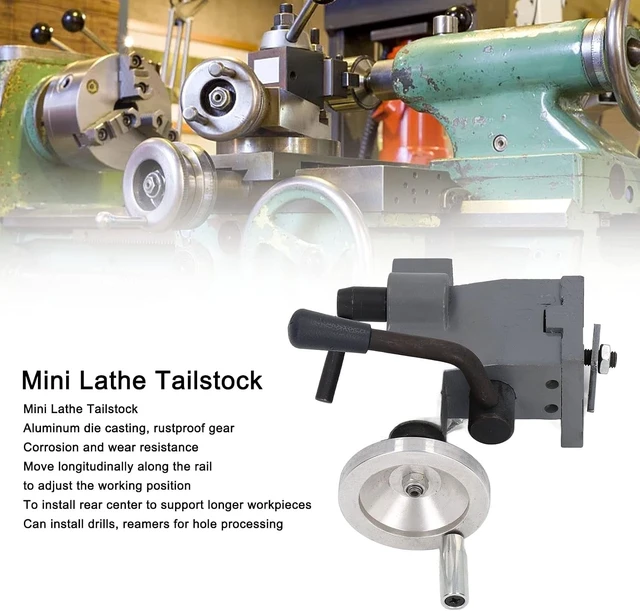 Alt view image 4 of 7 - 0618 Mini Lathe Tail Replacement, Mini Lathe Machine Woodworking Tool, for 7x12 7x14 0618 CJ18A Lathes