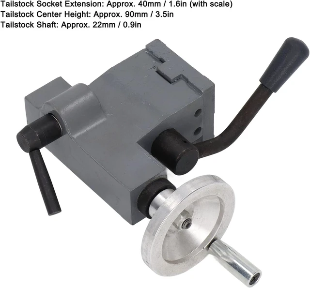 Alt view image 5 of 7 - 0618 Mini Lathe Tail Replacement, Mini Lathe Machine Woodworking Tool, for 7x12 7x14 0618 CJ18A Lathes