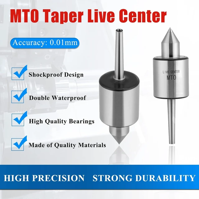 Alt view image 2 of 7 - Acogedor MT0 Live Center Bearing Steel 0.01mm Accuracy for Lathe