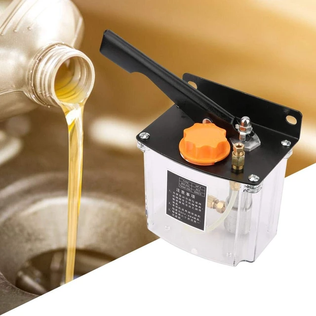 Alt view image 2 of 7 - Hand Lubrication Pump, 650CC Left Hand Operated Lubrication Pump, Manual Grease Lubricator Pump, for CNC Machine Tools, Machining Center