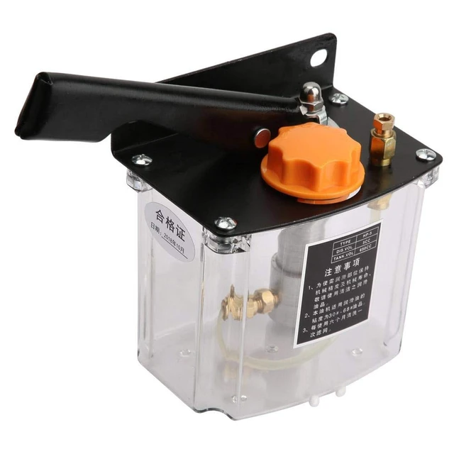 Alt view image 6 of 7 - Hand Lubrication Pump, 650CC Left Hand Operated Lubrication Pump, Manual Grease Lubricator Pump, for CNC Machine Tools, Machining Center