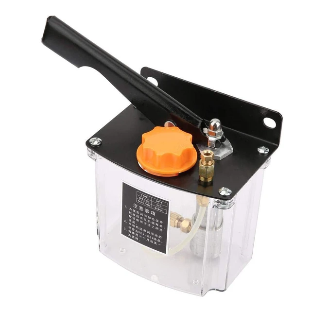 Alt view image 7 of 7 - Hand Lubrication Pump, 650CC Left Hand Operated Lubrication Pump, Manual Grease Lubricator Pump, for CNC Machine Tools, Machining Center