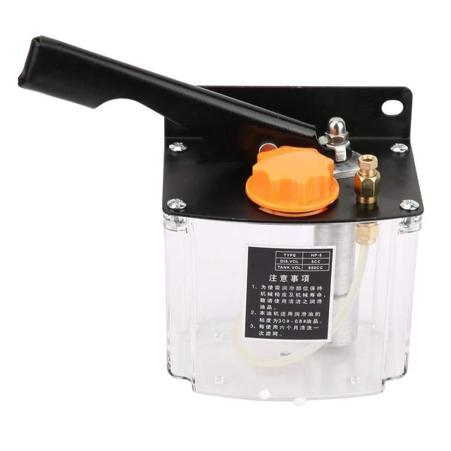 Alt view image 5 of 7 - Hand Lubrication Pump, 650CC Left Hand Operated Lubrication Pump, Manual Grease Lubricator Pump, for CNC Machine Tools, Machining Center