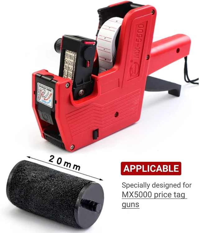 Alt view image 3 of 6 - Acogedor 5Pcs 20mm Refill Ink Rolls for MX5500 Price Tag Gun