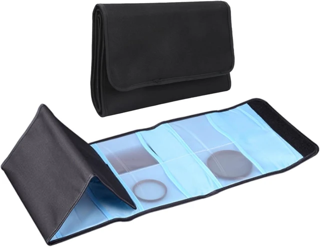 Main image of Gugxiom 10 Nylon Folding Camera Lens Filter Pouch Wallet Case for 37 to 82mm Filters