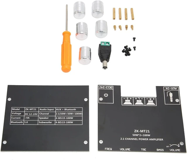 Alt view image 4 of 7 - Gugxiom ZK-MT21 2.1 Channel Bluetooth Subwoofer Amplifier Board Module