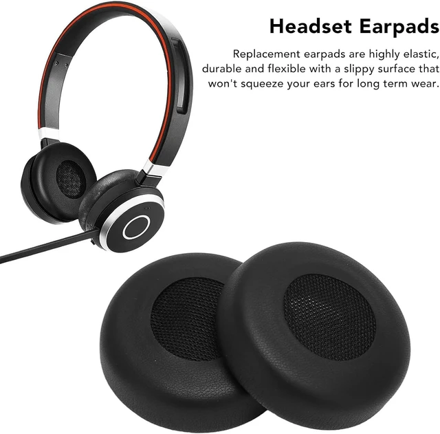 Alt view image 5 of 7 - Replacement Earpads for Evolve 20/20se/30/30II/40/65/65+ Headphones, Ear Pads Cushions Cover with Protein Leather, Replacement Ear Cushions