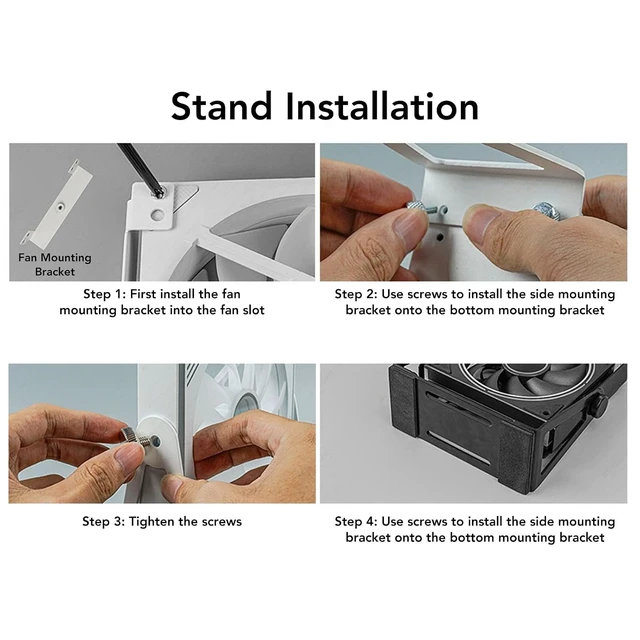 Alt view image 4 of 7 - Gugxiom Multi Purpose Desk Fan Stand Mount, White