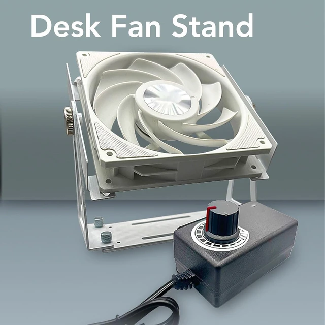 Alt view image 2 of 7 - Gugxiom Multi Purpose Desk Fan Stand Mount, White