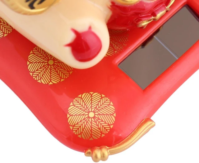 Alt view image 7 of 7 - Acogedor Solar Waving Cat, Good Luck Fortune Statue for Car Desk Decor