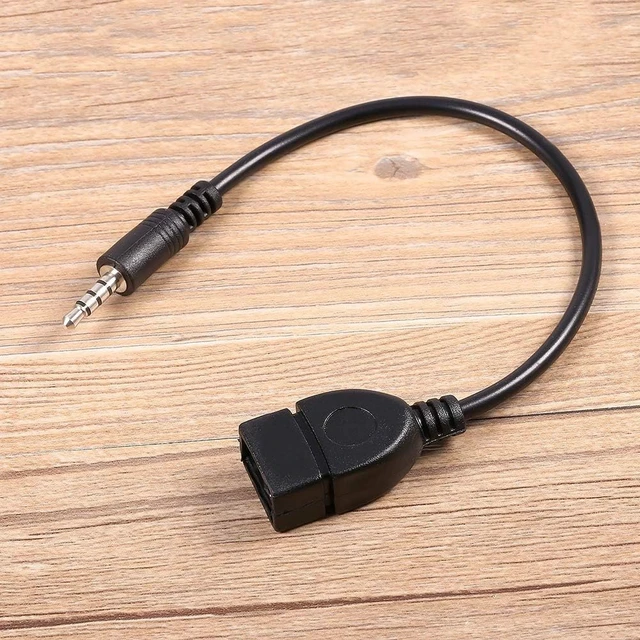 Alt view image 3 of 7 - 3.5mm Male Aux Audio Plug Jack to USB 2.0 Female Converter Adapter, OTG Adapter Converter Cable for Playing Music with U-Disk in Your Car