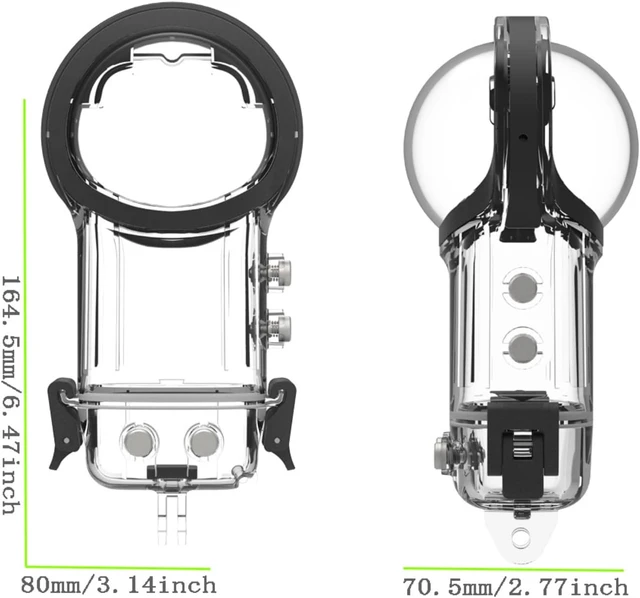 Alt view image 3 of 7 - 164ft Invisible Dive Case for X4, IPX8 Housing Case, Underwater Protective Shell, with Bracket Accessories