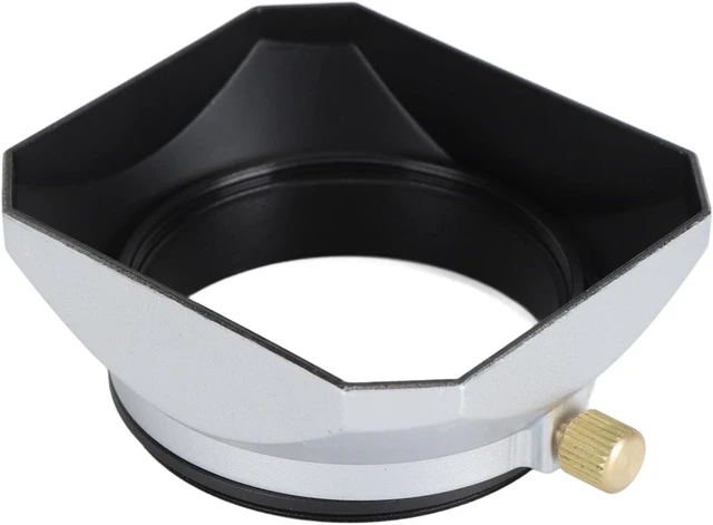 Main image of 52mm Lens Hood, Retro Silver Lens Hood Shade, for 52mm Lens Camera Accessories