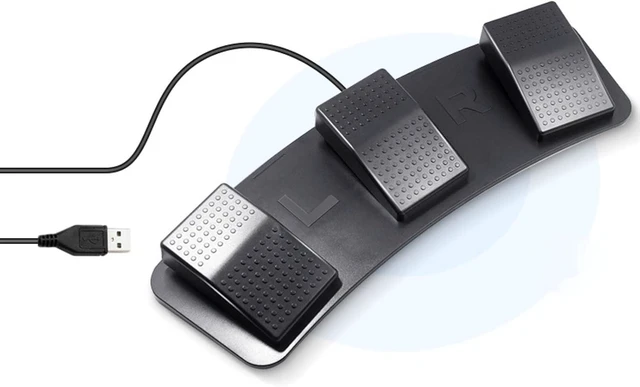Main image of Acogedor USB Triple Foot Switch Pedal, Programmable Customized Computer Keyboard, 3 Key Footswitch Mouse Keyboard Game String Multimedia