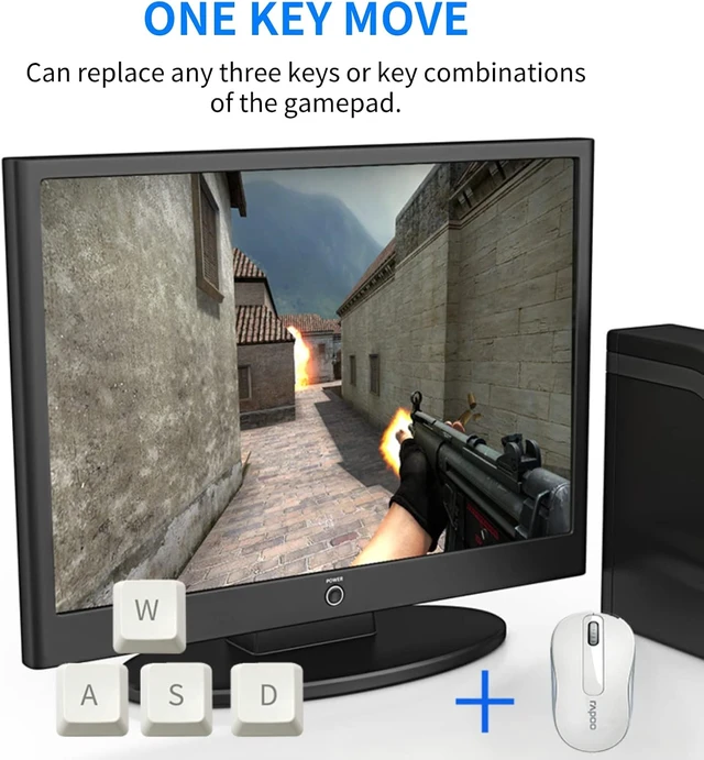 Alt view image 3 of 7 - Acogedor USB Triple Foot Switch Pedal, Programmable Customized Computer Keyboard, 3 Key Footswitch Mouse Keyboard Game String Multimedia