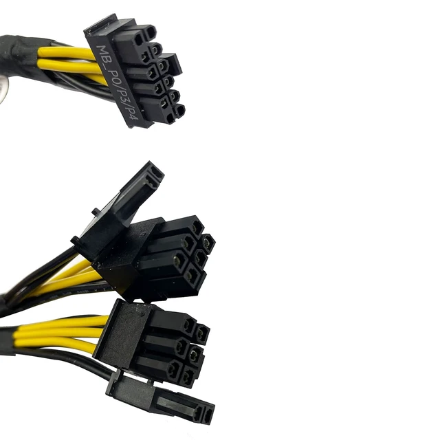 Alt view image 3 of 7 - BestParts New 12Pin to 8+8 Pin GPU Power Cable Compatible with Dell PowerEdge R750 R750XS R7525 Server 16inches DPHJ8