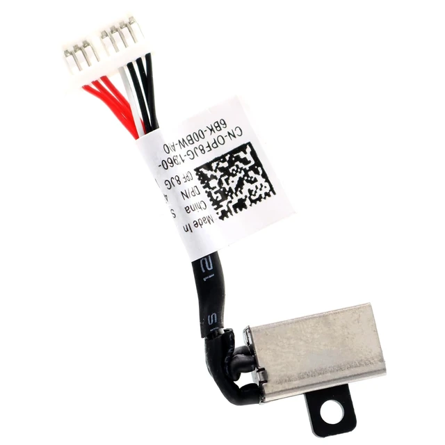 Alt view image 4 of 7 - Deal4GO DC Power Jack Cable Harness Charging Socket for Dell Inspiron 15 5568 7569 7579 5578 7573 7570 13-5368 5378 7368 7378 Latitude 3390 0JDX1R PF8JG 450.07R03.0013