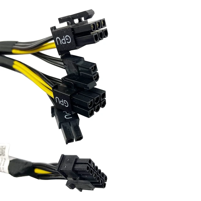 Alt view image 4 of 7 - BestParts New 12Pin to 8+8 Pin GPU Power Cable Compatible with Dell PowerEdge R750 R750XS R7525 Server 16inches DPHJ8