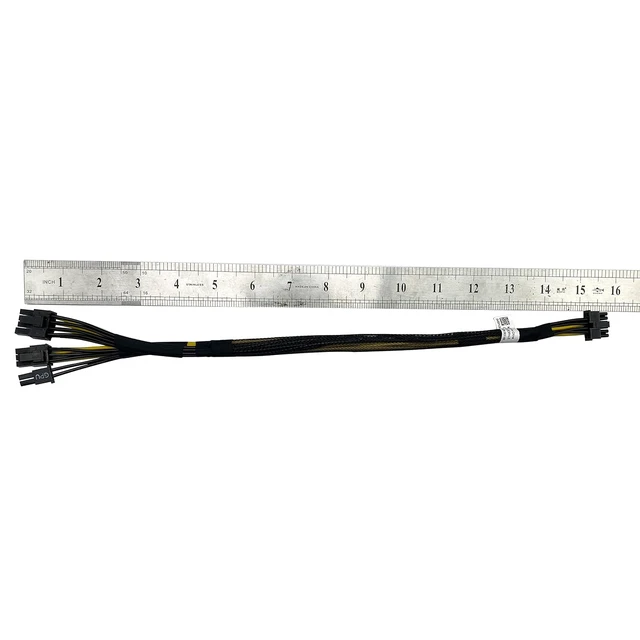 Alt view image 2 of 7 - BestParts New 12Pin to 8+8 Pin GPU Power Cable Compatible with Dell PowerEdge R750 R750XS R7525 Server 16inches DPHJ8