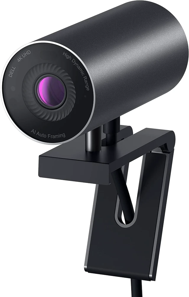 Alt view image 3 of 3 - Dell WB3023 1080p Full HD Webcam - 30fps, Auto Light Correction, Noise Reduction Microphones, Wide-Angle Lens, USB-C, Privacy Shutter, Adjustable Mount, Black