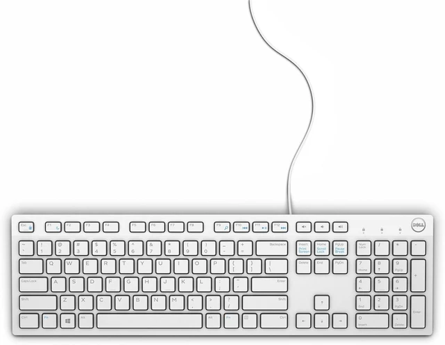 Main image of Dell KB216 Keyboard USB QWERTY US International White, 0580-ADGM (International White)