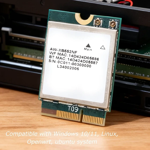 Alt view image 5 of 7 - Gugxiom MT7902 Wi-Fi 6E Network Card with Bluetooth 5.2, for 10/11, Linux