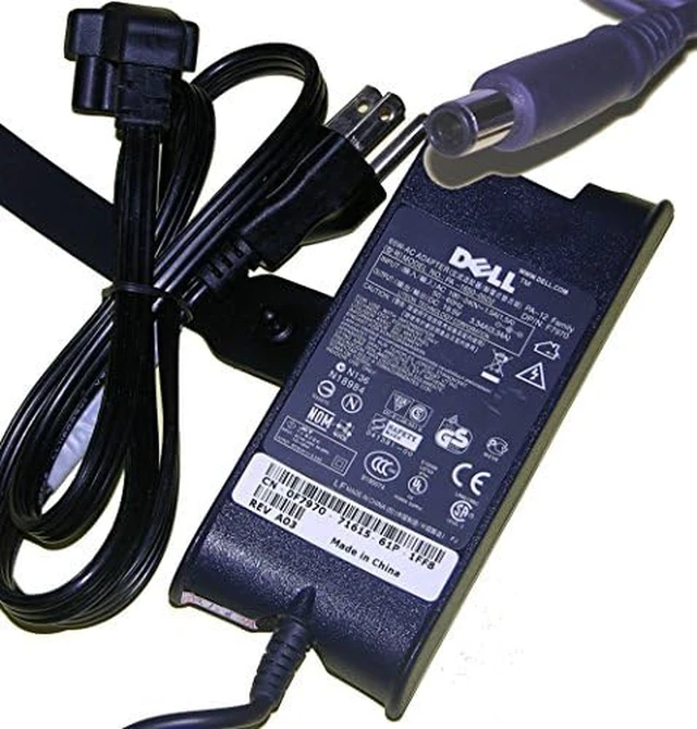 Alt view image 2 of 2 - Dell New Genuine PA-12 Family AC Adapter Power Charger & US Cord, 5V 3.34A 65W, Compatible with Dell Inspiron Laptops
