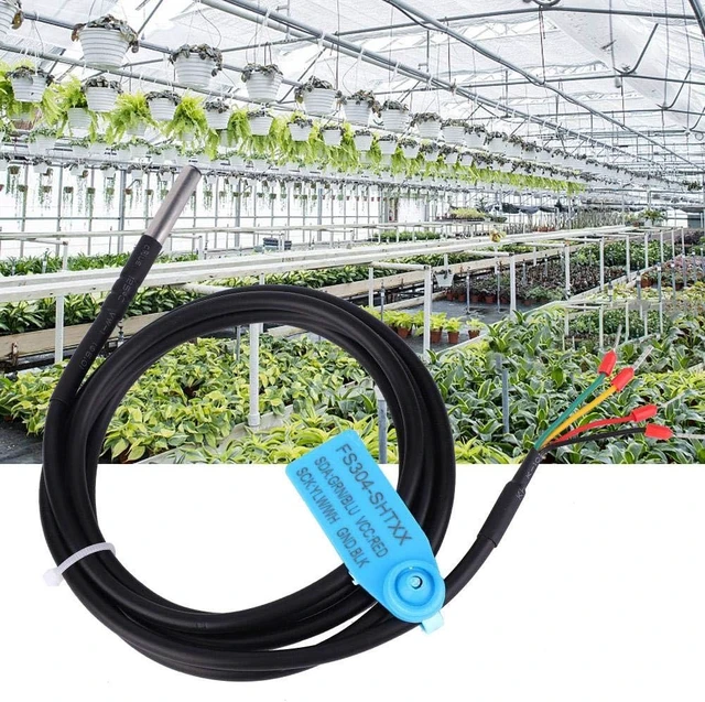 Alt view image 2 of 6 - Soil Sensor, Soil Temperature & Humidity Sensor Probe, Cable Type Waterproof Soil Temperature & Humidity Sensor, for HVAC (FS304-SHT30)