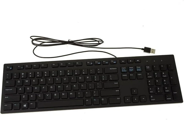 Main image of Dell Wired Keyboard KB216, Multimedia, Black