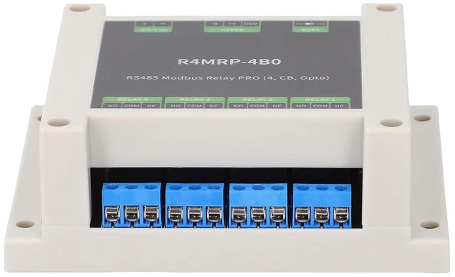 Main image of RTU 4 Channel Relay Module with 485 Interface, Industrial Modbus Ethernet Relay Module Built in Optocoupler Isolation, 120R Terminal Resistor DIP Switch