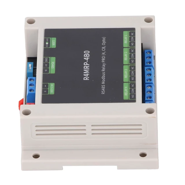 Alt view image 3 of 7 - RTU 4 Channel Relay Module with 485 Interface, Industrial Modbus Ethernet Relay Module Built in Optocoupler Isolation, 120R Terminal Resistor DIP Switch