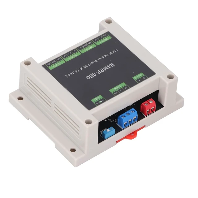 Alt view image 2 of 7 - RTU 4 Channel Relay Module with 485 Interface, Industrial Modbus Ethernet Relay Module Built in Optocoupler Isolation, 120R Terminal Resistor DIP Switch
