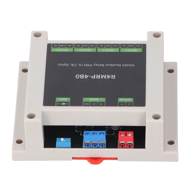 Alt view image 7 of 7 - RTU 4 Channel Relay Module with 485 Interface, Industrial Modbus Ethernet Relay Module Built in Optocoupler Isolation, 120R Terminal Resistor DIP Switch