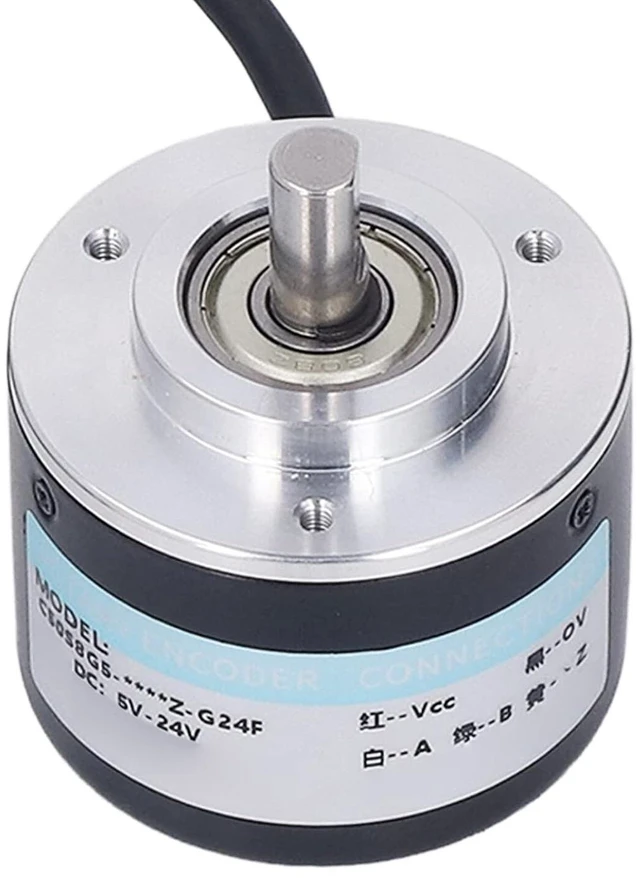 Main image of Incremental Rotary Encoder, 1200/2000PR DC5V-24V 2 Phase Incremental Rotary Encoder, 50mm OD, PNP Output (2000P/R)