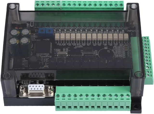 Alt view image 7 of 7 - FX3U-24MR PLC Controller, DC 24V Industrial Control Board with Cable, PLC Programmable Logic Controller Relay, PLC Controller Kit.