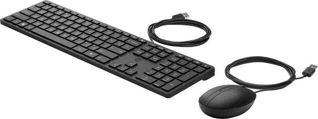 Main image of HP Wired Desktop 320MK Mouse and Keyboard - USB Cable Keyboard - English - Black - Cable Mouse - Black - Compatible with PC