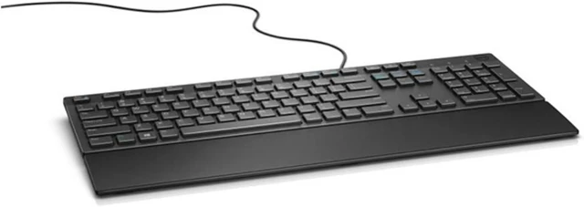 Alt view image 7 of 7 - Dell Multimedia Keyboard KB216 Standard Wired USB Keyboard, QWERTY Layout, Black