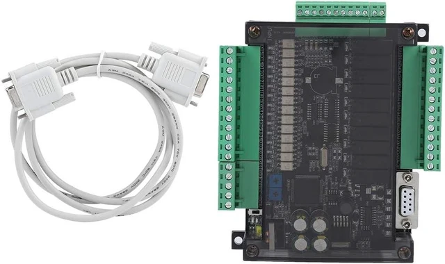 Main image of FX3U-24MR PLC Controller, DC 24V Industrial Control Board with Cable, PLC Programmable Logic Controller Relay, PLC Controller Kit.